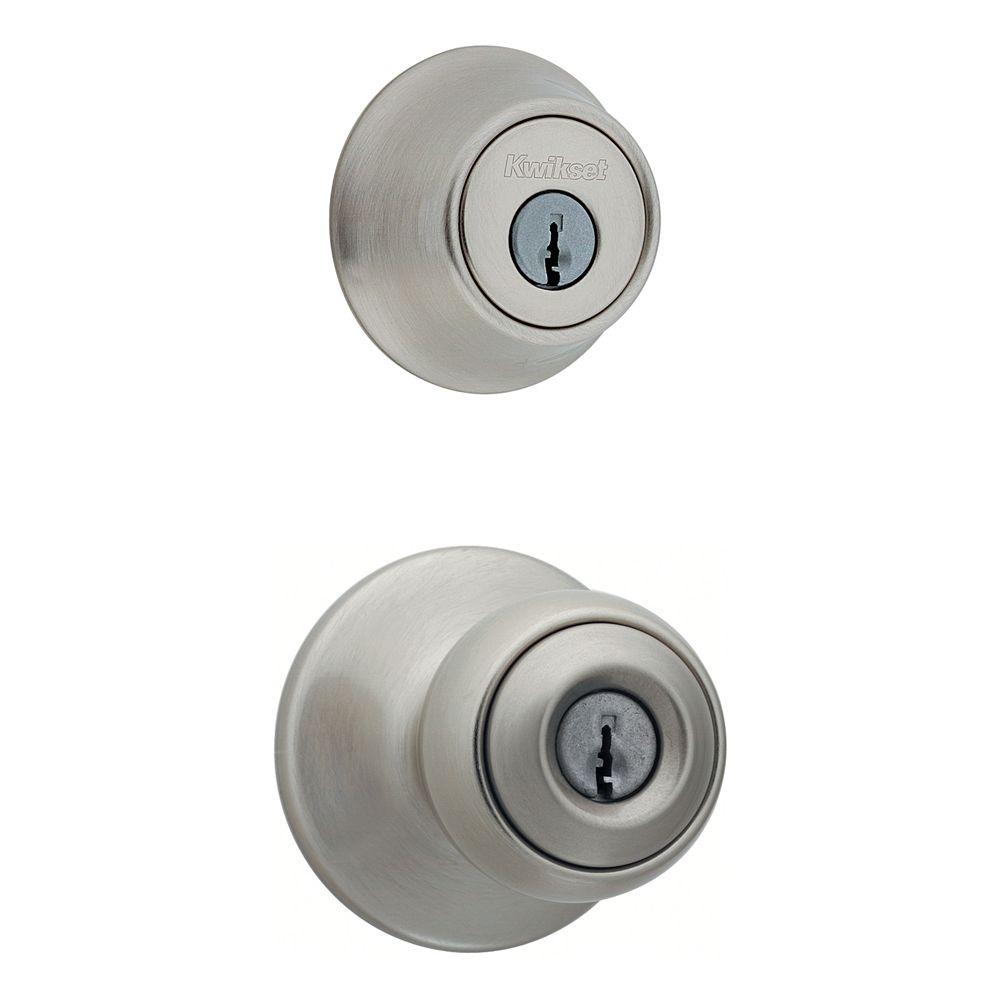 Kwikset Nickel Door Lock Combo Packs Door Locks The Home Depot