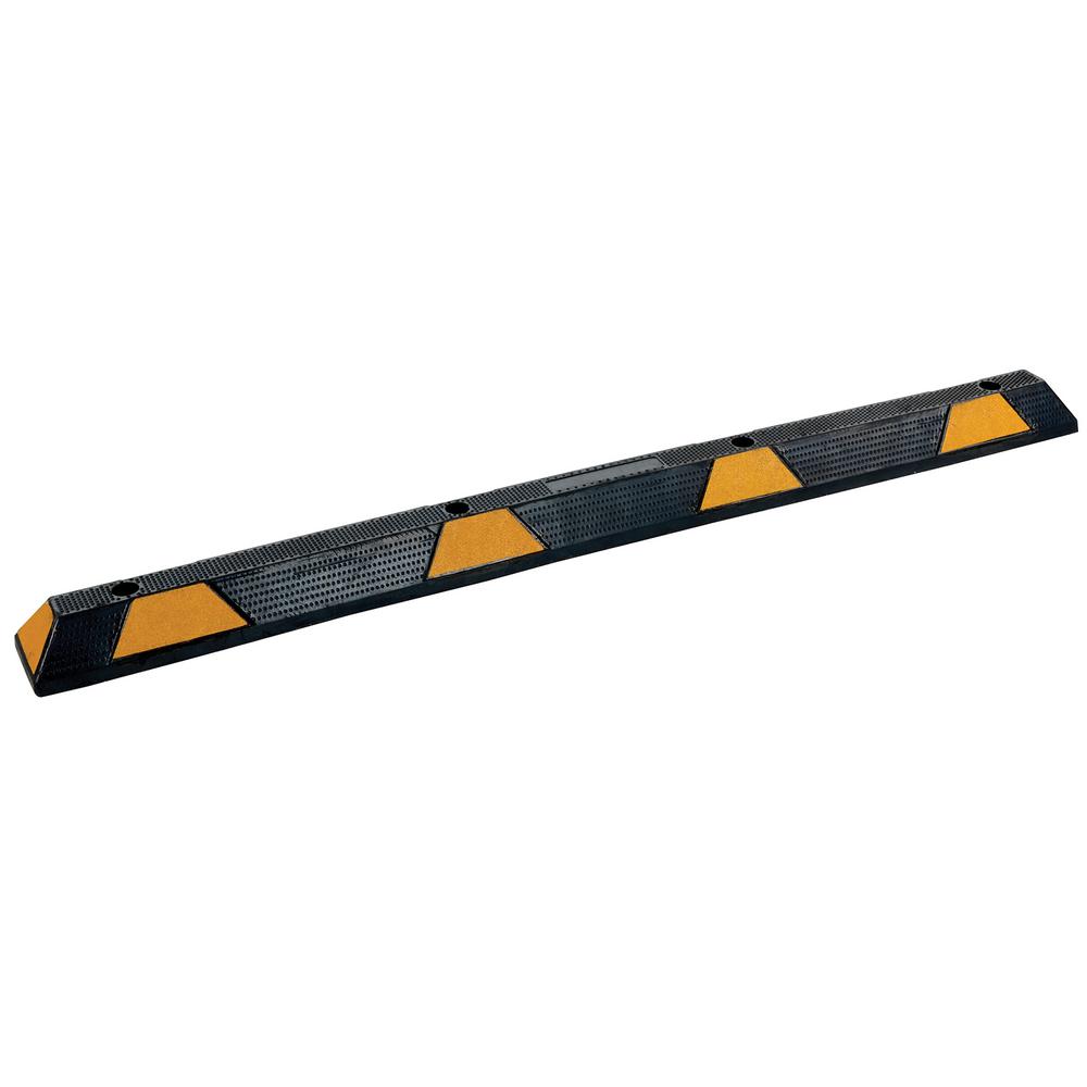Vestil 71.75 inch Recycled Black Rubber Car Stop by Vestil