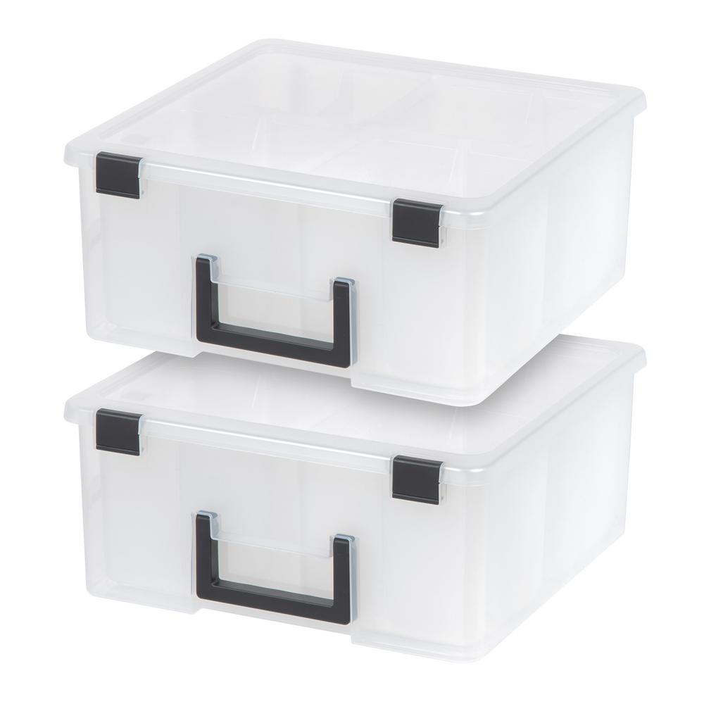 Iris Divided Craft Storage Case In Clear 2 Pack 587616 The