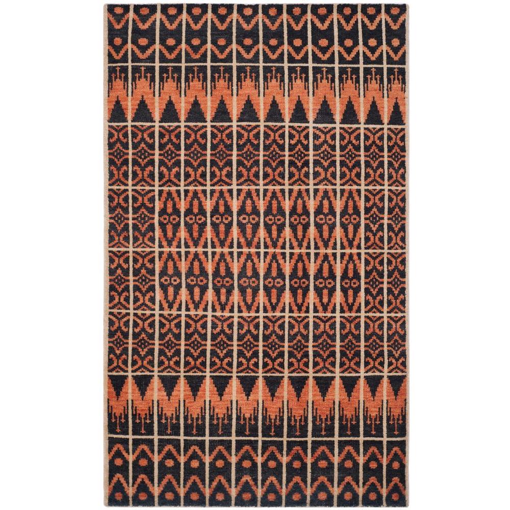 Safavieh Kenya Orange Black 8 Ft X 10 Area Rug Kny609a The Safavieh Kenya Orange Black 8 Ft X 10 Area Rug