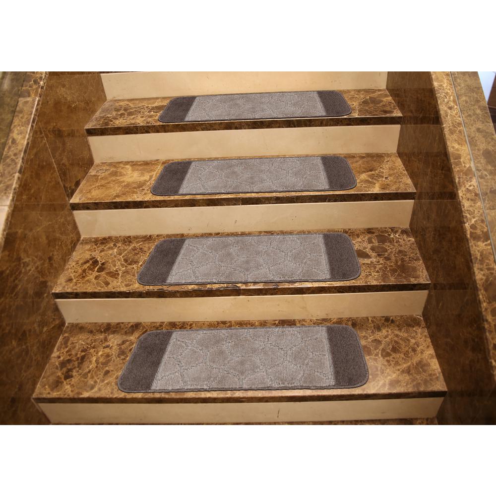 Ottomanson Comfort Collection Brown 9 in. x 26 in. Rubber Back Plush