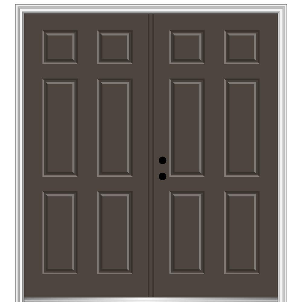MMI Door 60 in. x 80 in. Classic Right-Hand Inswing 6-Panel Painted ...