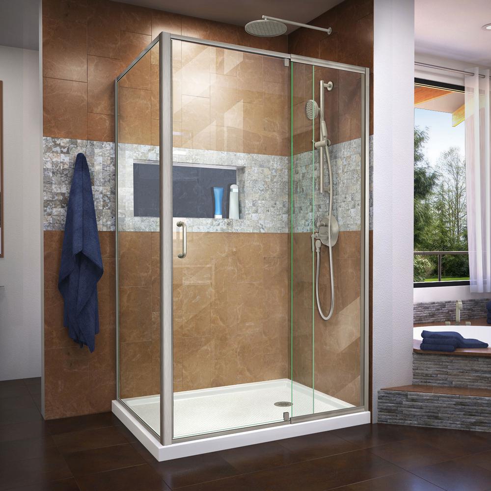 DreamLine Flex 48 in. x 72 in. SemiFrameless Pivot Shower Door in