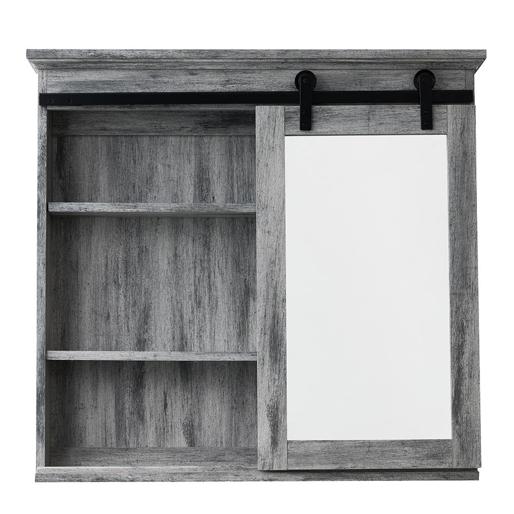 Barn Door Medicine Cabinet, Mirrored Barn Door Medicine Cabinet