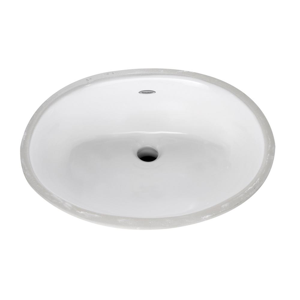 American Standard Ovalyn Front Overflow Undercounter Bathroom Sink with