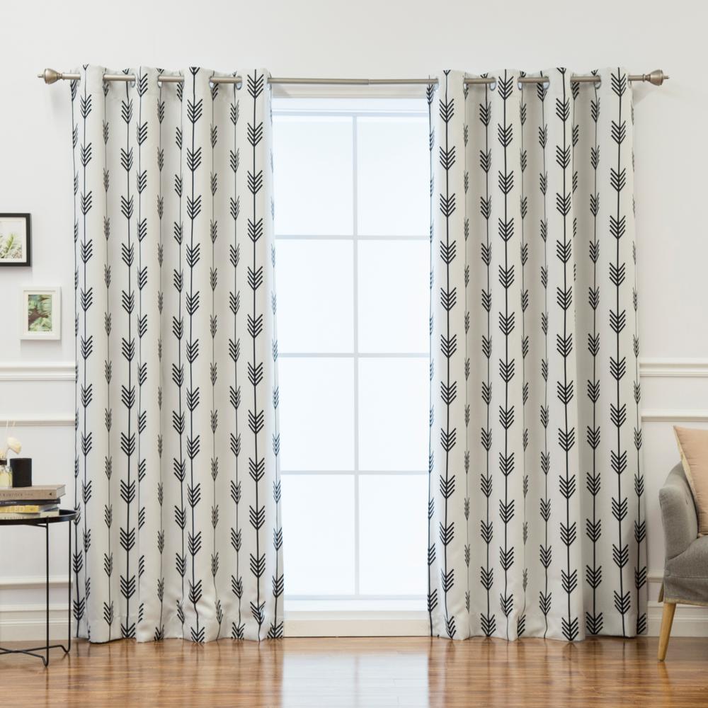 Geometric Blackout Thermal Curtains Drapes Window