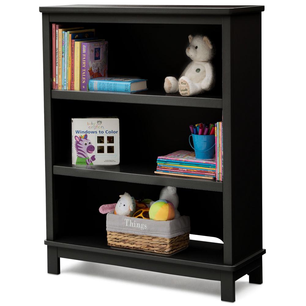 Delta Children Universal 3 Shelf Black Bookcase 76300 001 The Home Delta Children Universal 3 Shelf Black Bookcase