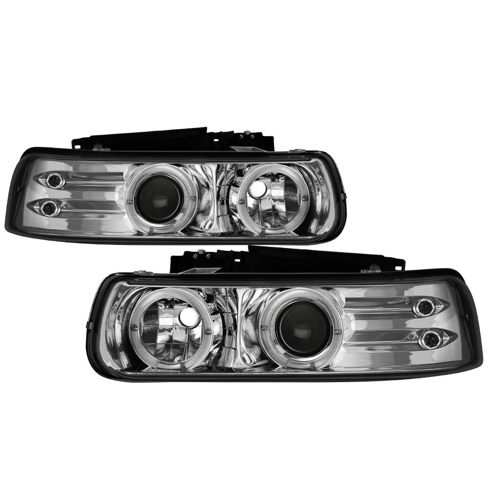 Spyder Auto Halo LED Projector Headlights For 1988-1999 GM Trucks #5009289