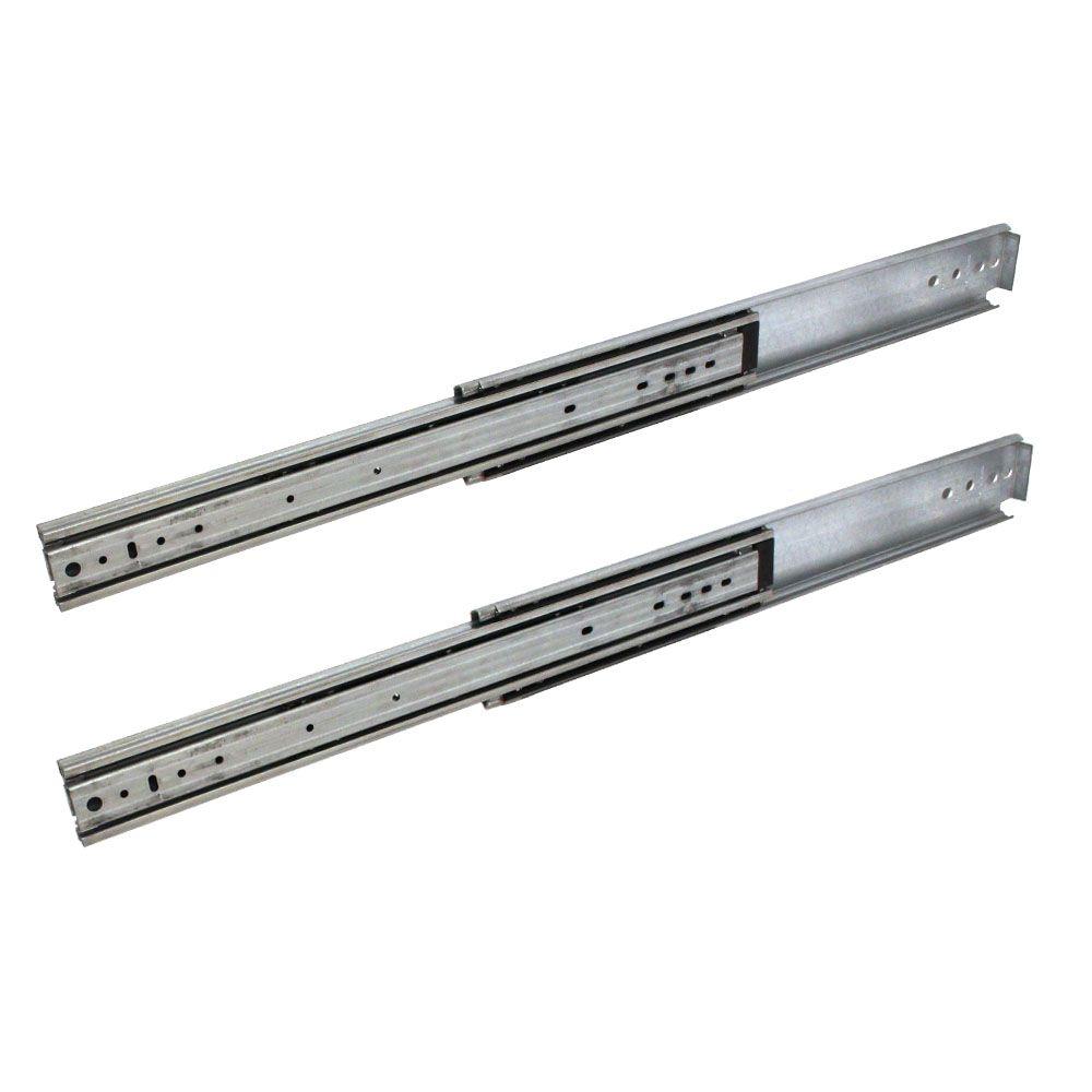 Height: 3/" Travel: 30/" Closed Length: 30/" Lot of 2 Ball Bearing Drawer Slides