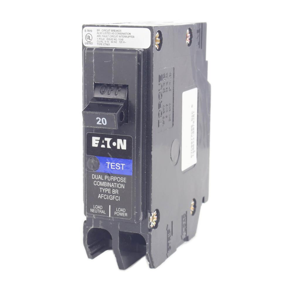 Circuit Breaker BRP120DF 20 Amp AF//GF Eaton Cutler Hammer