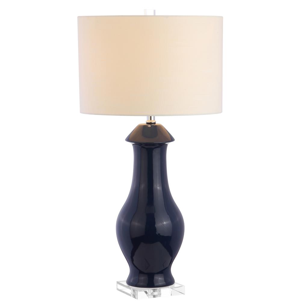 Jonathan Y Liberty 31 In Navy Clear Ceramic Crystal Table Lamp Navy Clear Ceramic Crystal Table Lamp