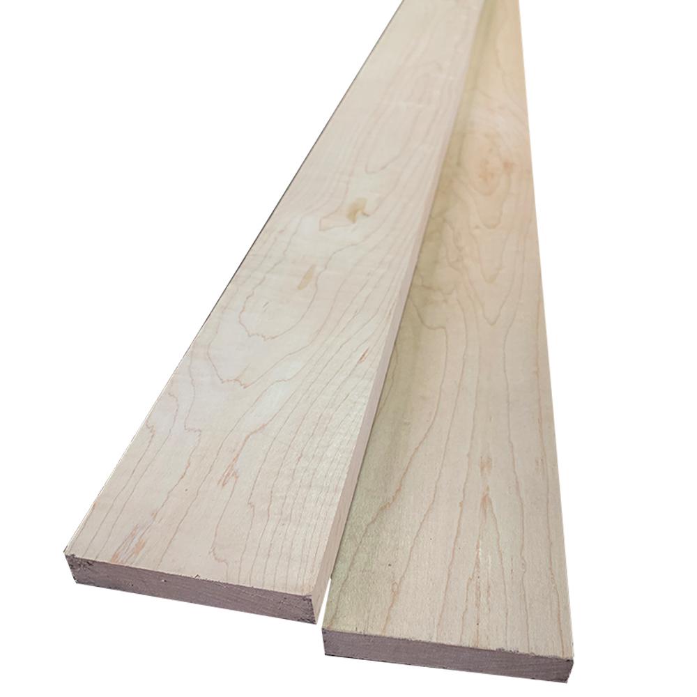 Swaner Hardwood 1 In X 4 In X 8 Ft Hard Maple S4s Board 2 Pack