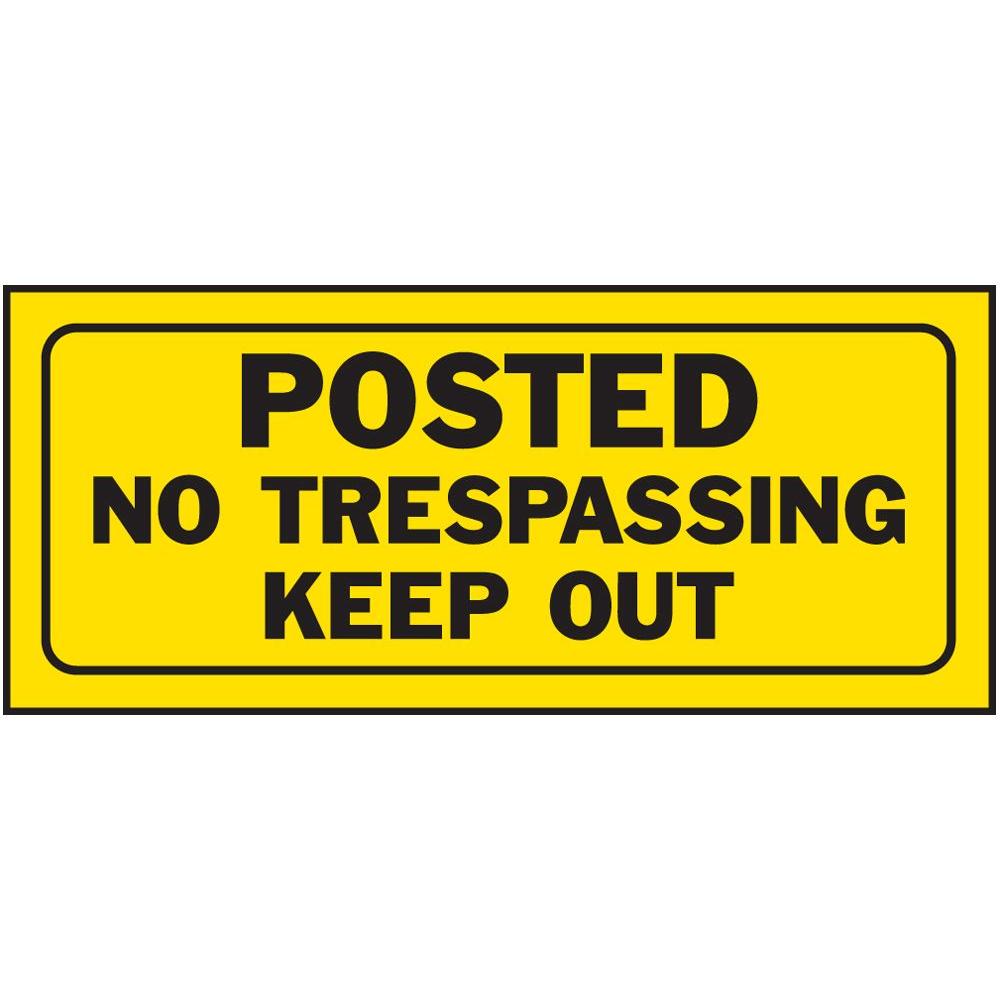 Hy Ko 6 In X 14 In Plastic Posted No Trespassing Keep Out Sign 23004 The Home Depot 8943