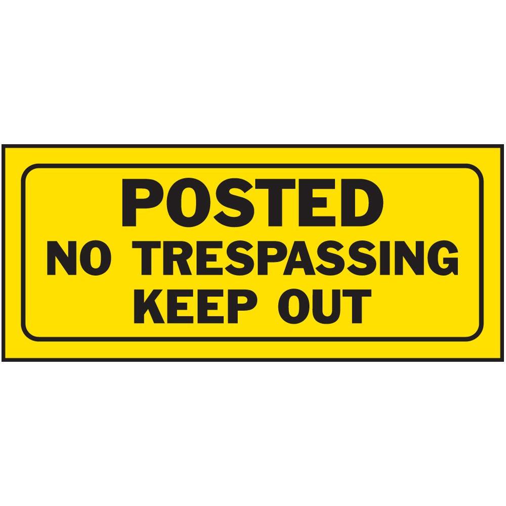 6 in. x 14 in. Plastic Posted, No Trespassing, Keep Out Sign23004 The Home Depot