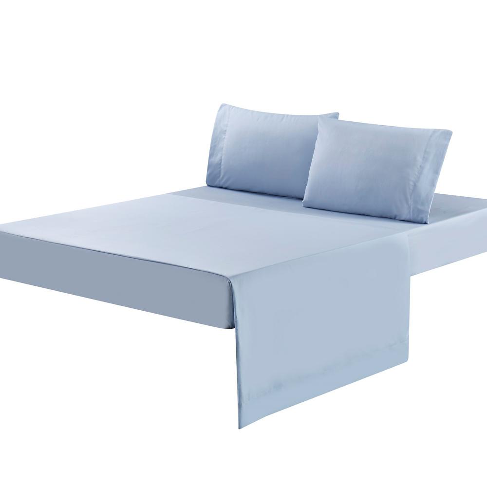 Brown Grey Louis 8 Piece Blue Queen Bed In A Bag Set Bg18lubl3