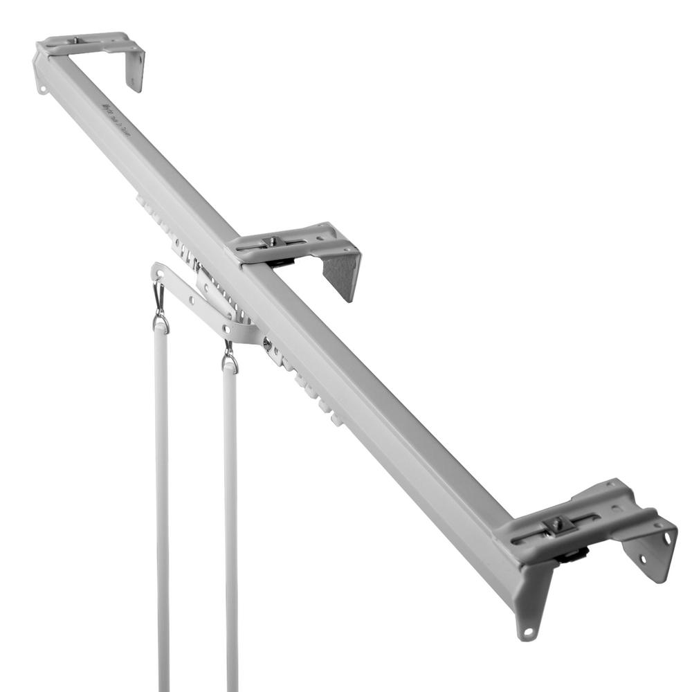 EMOH 120" to 170" Adjustable Baton Draw Traverse in WhiteHBTN99 The