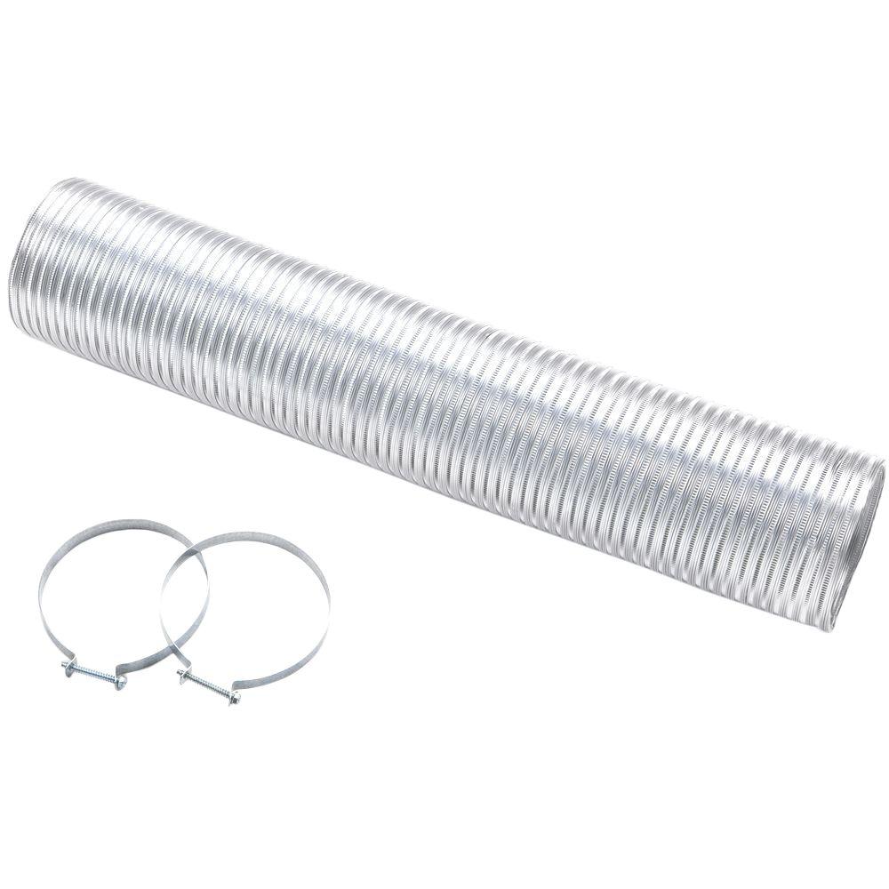 Deflect-o 4 in. x 8 ft. Semi-Rigid Aluminum Dryer Venting Duct ...