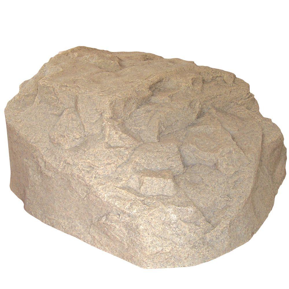 32.5&#34; Resin Boulder River Rock Statuary - Sand - Emsco