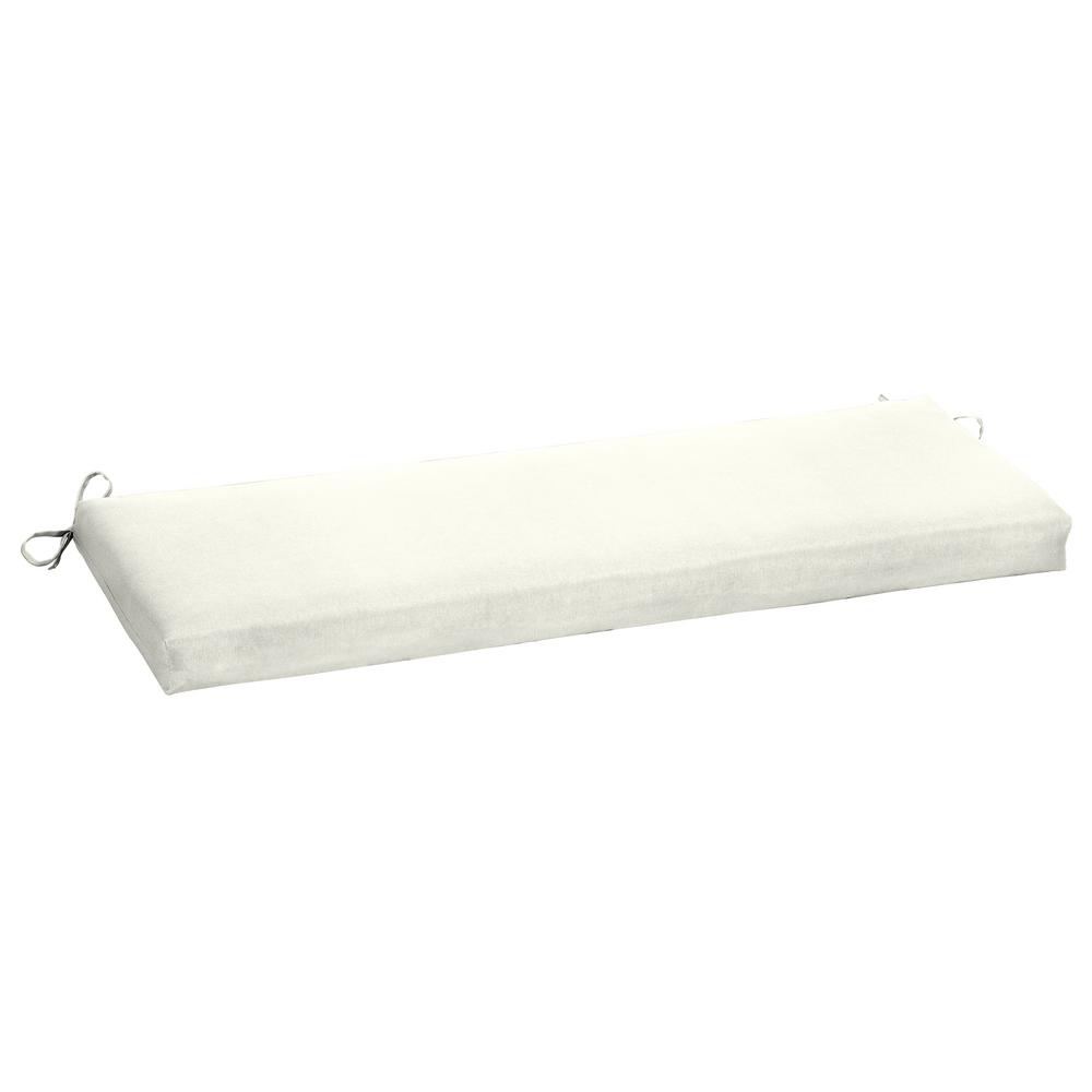 Home Decorators Collection 45 x 15 Sunbrella Canvas White Outdoor Bench