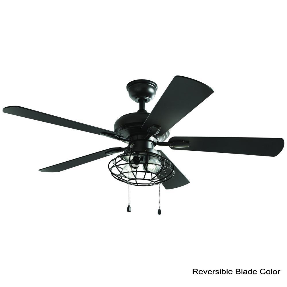 Home Decorators Collection Ellard 52 In Led Matte Black Indoor Ceiling Fan With Lights