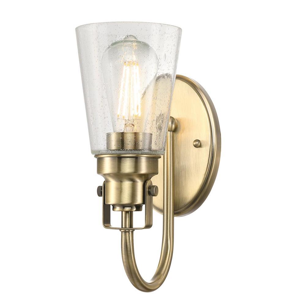 Westinghouse Ashton 1Light Antique Brass Wall Mount Sconce6574400