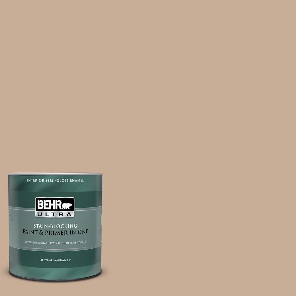 BEHR ULTRA 1 qt. 280E3 Toasted Wheat SemiGloss Enamel Interior Paint