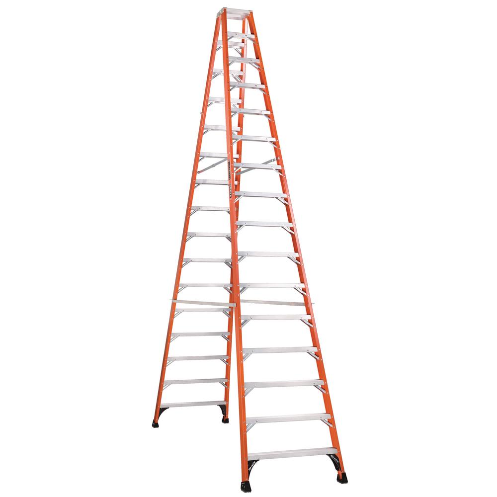 Louisville Ladder 16 ft. Fiberglass Twin Step Ladder with 375 lbs. Load Capacity... by Louisville Ladder