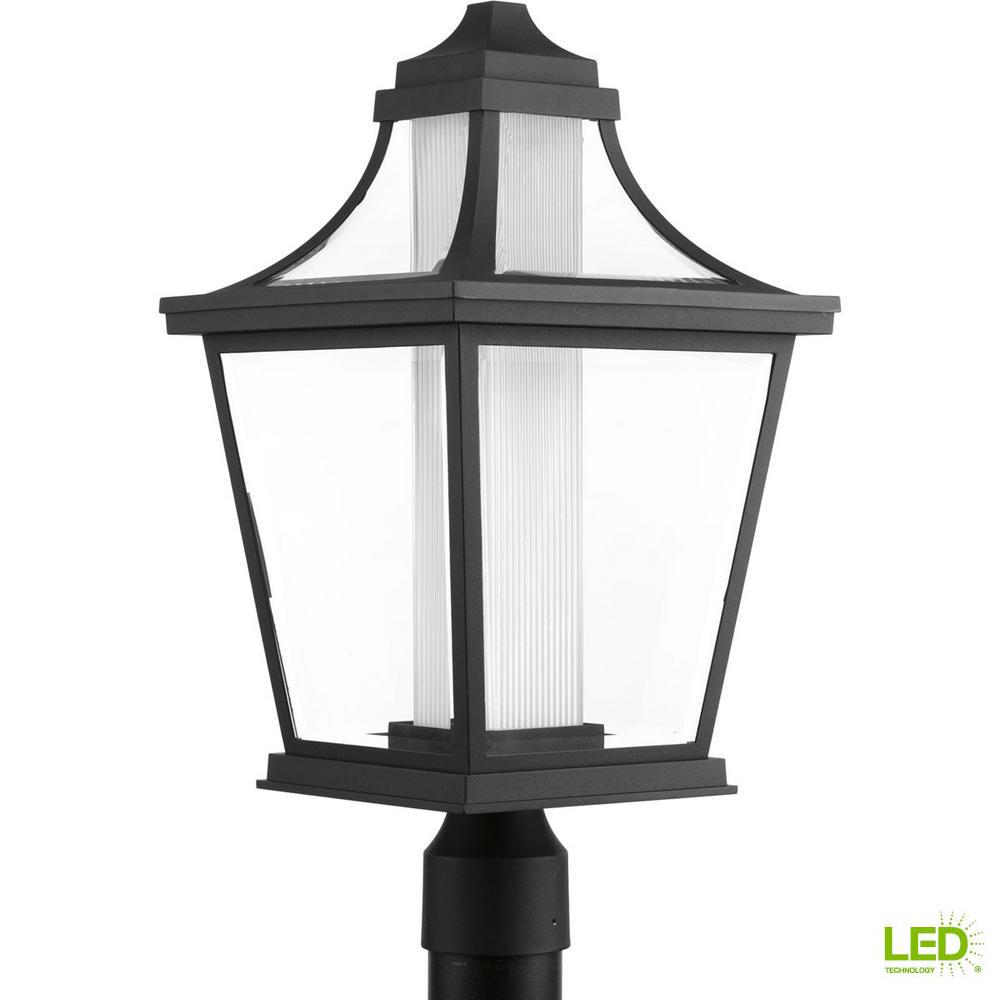 Black Progress Lighting Post Outdoor The Endorse Collection 1 Light Outdoor Black Integrated Led Post Lamp Progress Lighting