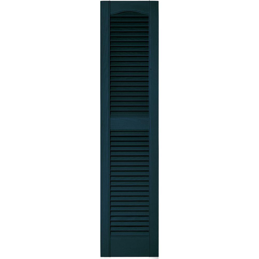 Builders Edge 12 in. x 52 in. Louvered Vinyl Exterior