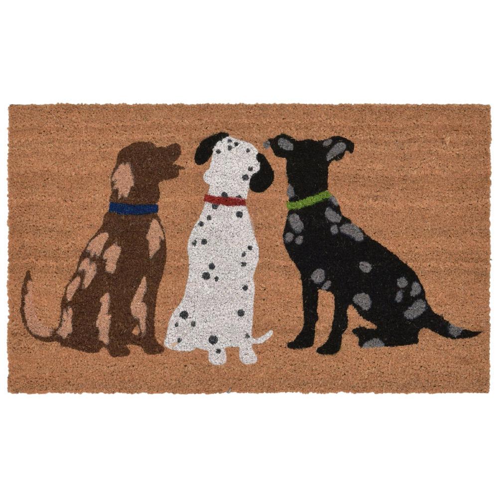 UPC 087215470248 product image for Liora Manne Natural Three Dogs Outdoor Mat Natural 18 in. x 30 in. | upcitemdb.com