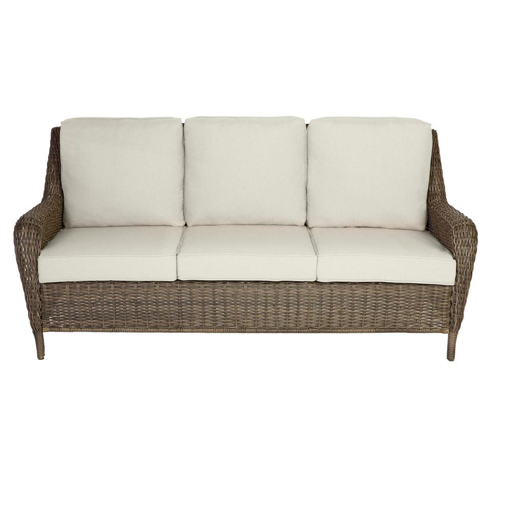 Cambridge Grey Wicker Outdoor Sofa With Cushions Included Choose Your Own Color