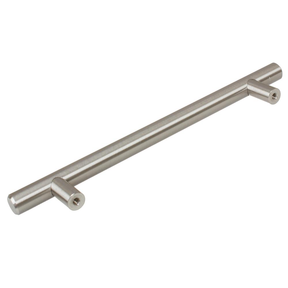 Gliderite 6 1 4 In Thick Solid 8 3 4 In Center To Center Long Stainless Steel Finish Bar Handle Pull 10 Pack 7009 160 Ss 10 The Home Depot