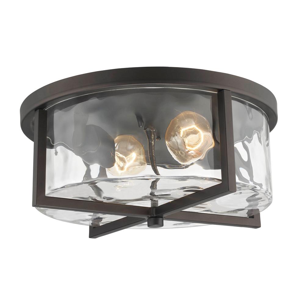 Bel Air Lighting 2-Light Rubbed Oil Bronze Flushmount-71064 ROB - The ...