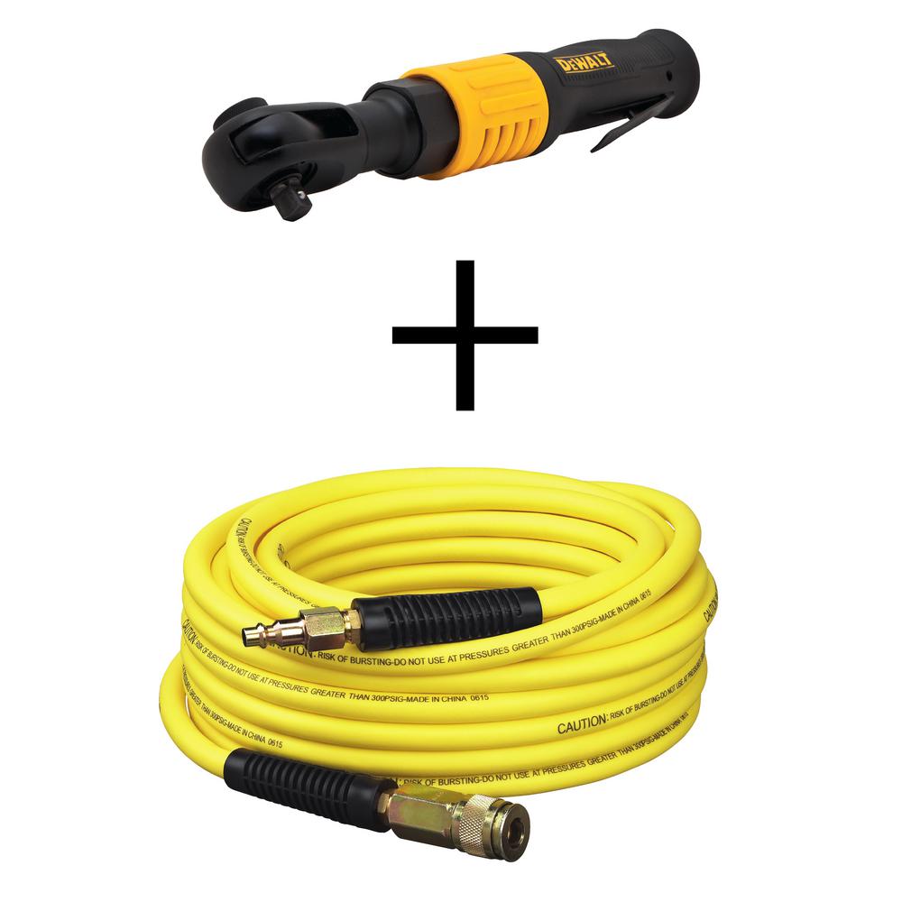 Dewalt 1//2 in 50 ft Hybrid Rubber Air Compressor Pneumatic Hose Flexible Tool