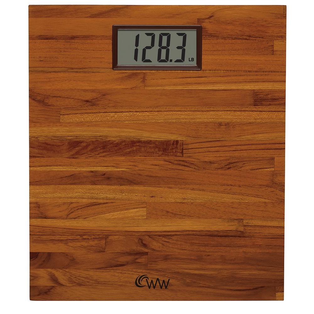 Conair Digital Bath Scale in Solid TeakWW69 The Home Depot