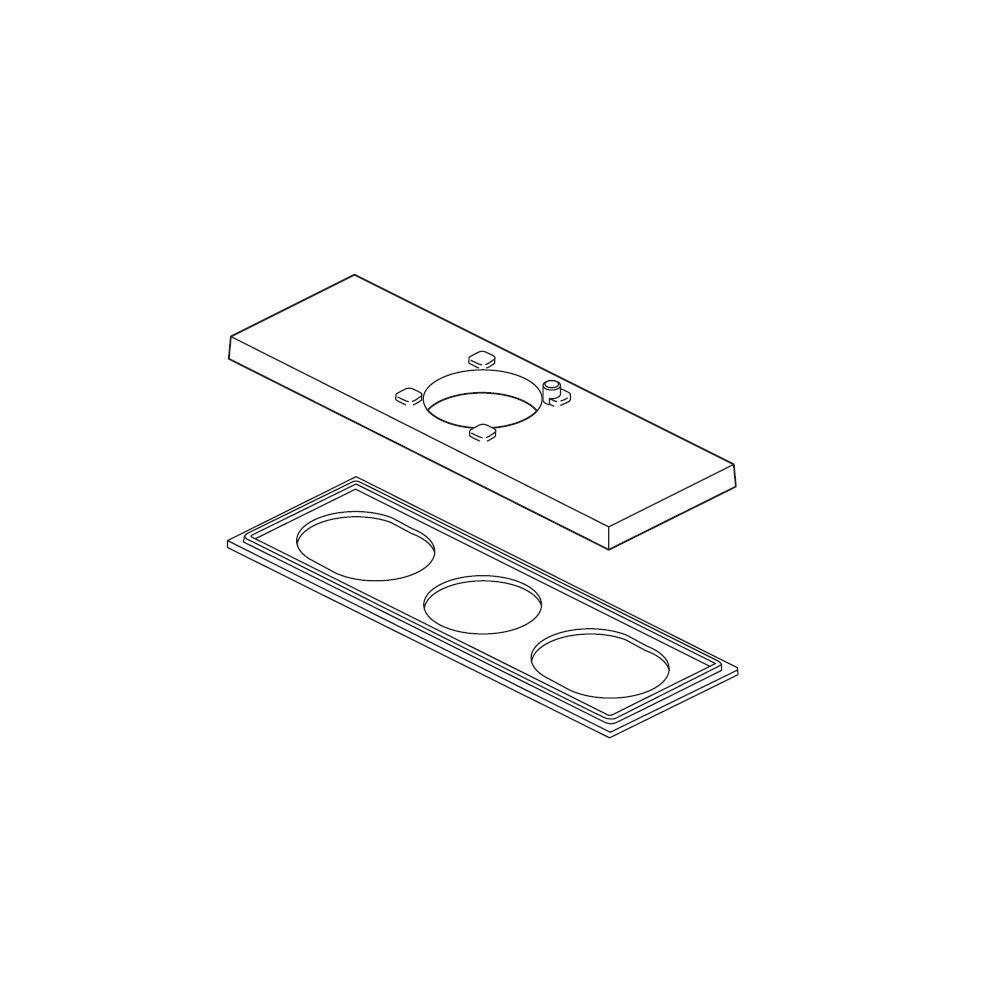 Delta Ara Escutcheon And Gasket For 3 Hole Installations Chrome Delta Ara Escutcheon And Gasket For 3 Hole Installations Chrome