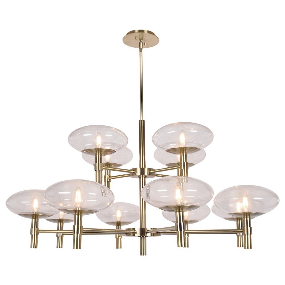 Access Lighting Grand Led 12 Light Brushed Br 2 Tier Chandelier Access Lighting Grand Led 12 Light