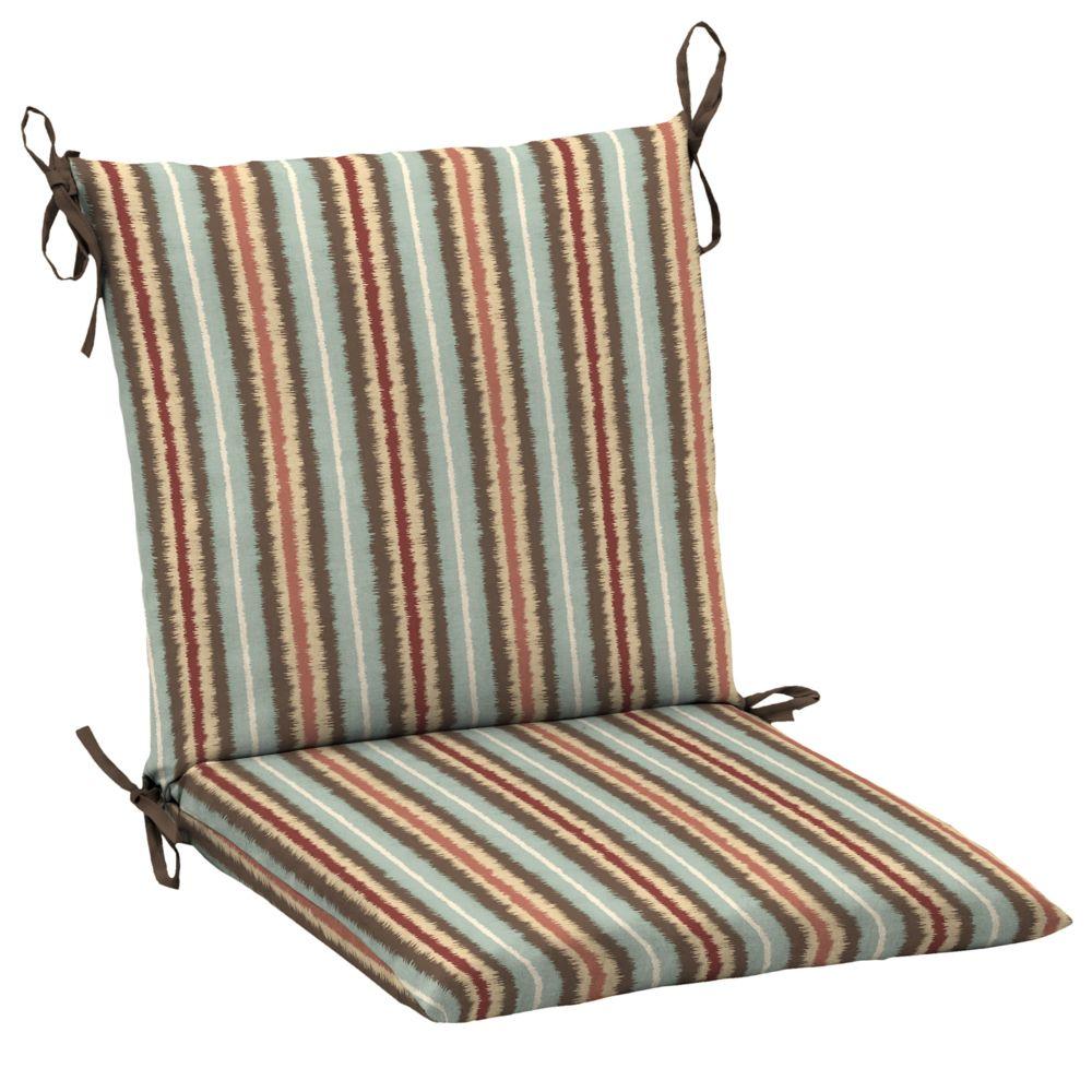 Hampton Bay 20 x 17 Outdoor Dining Chair Cushion in Standard Elaine ...