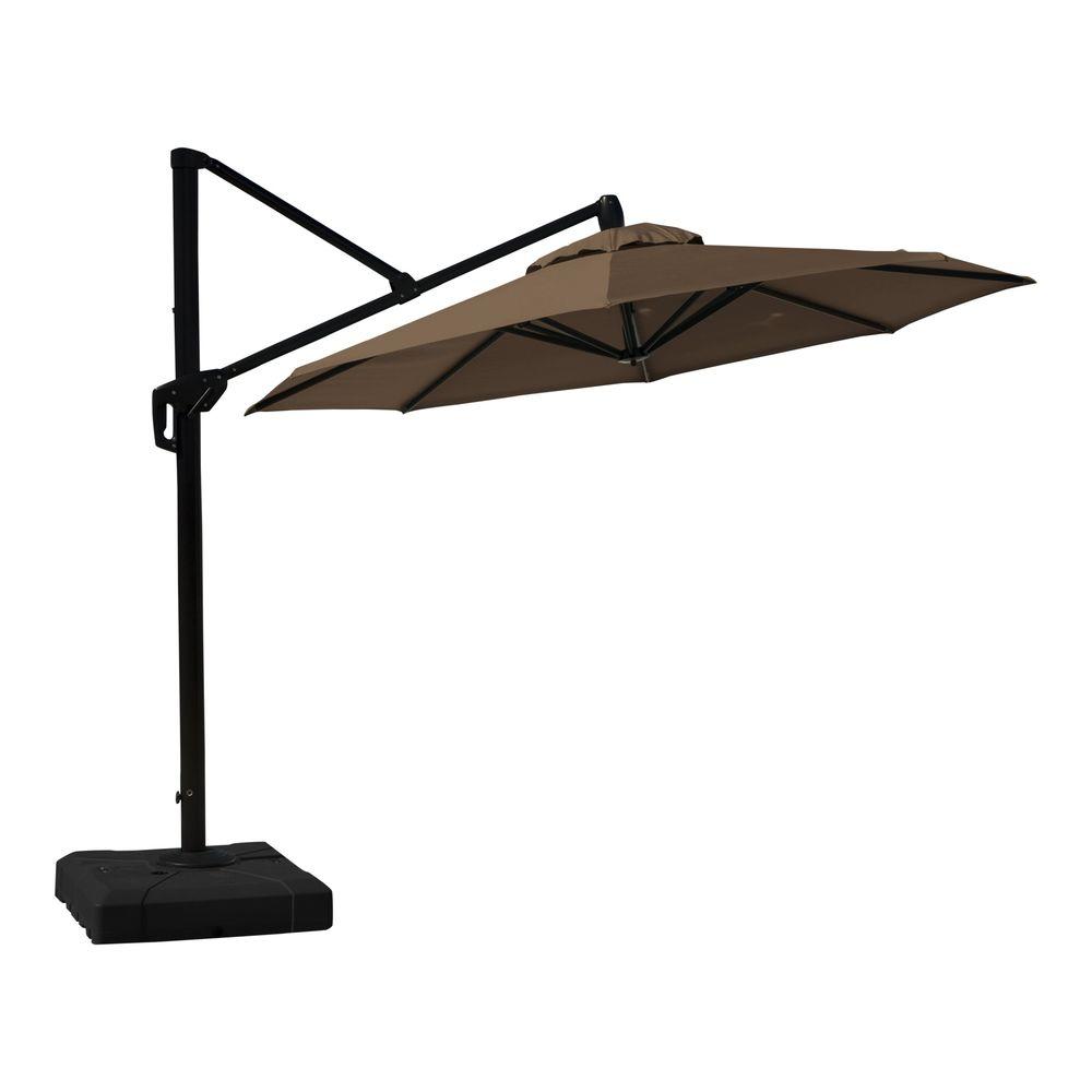 Rst Brands 10 Ft Aluminum Round Tilt Patio Umbrella In Chestnut Rst Brands 10 Ft Aluminum Round Tilt Patio Umbrella In Chestnut Brown