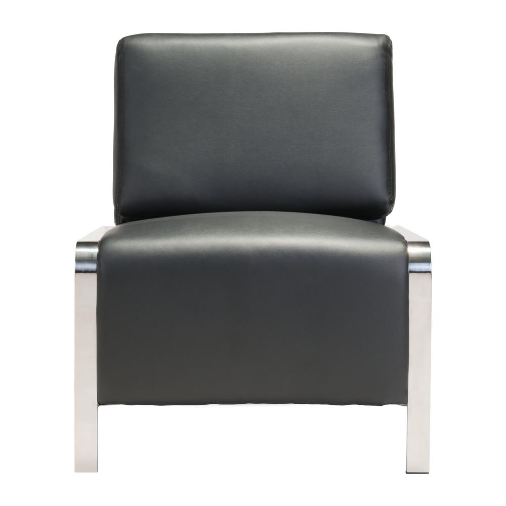 Zuo Thor Black Armless Chair 100680 The Home Depot