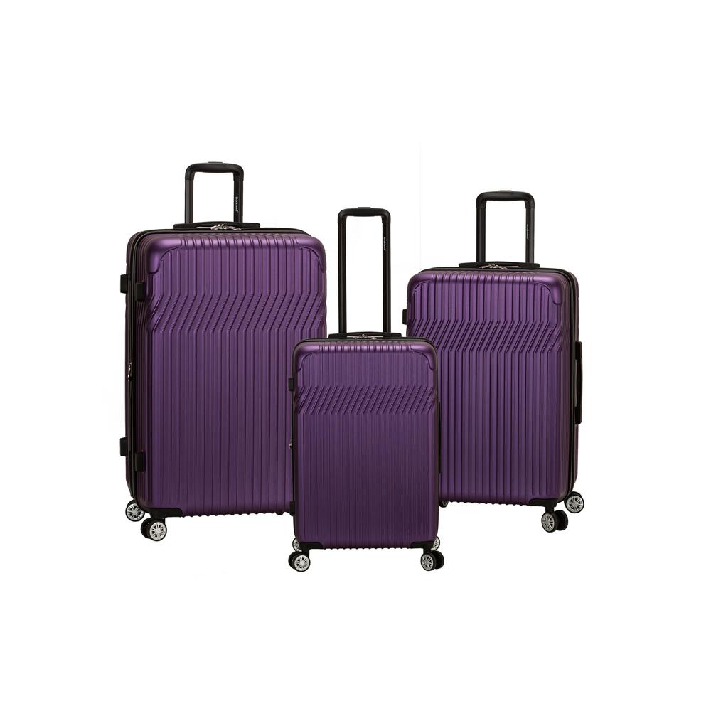 Rockland Pista Collection 3-Piece Hardside Dual Spinner Luggage Set, Purple was $479.99 now $144.0 (70.0% off)