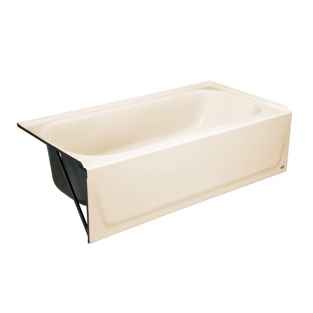 Bootz Industries Maui 5 ft. Left Drain Soaking Tub in Biscuit0112341