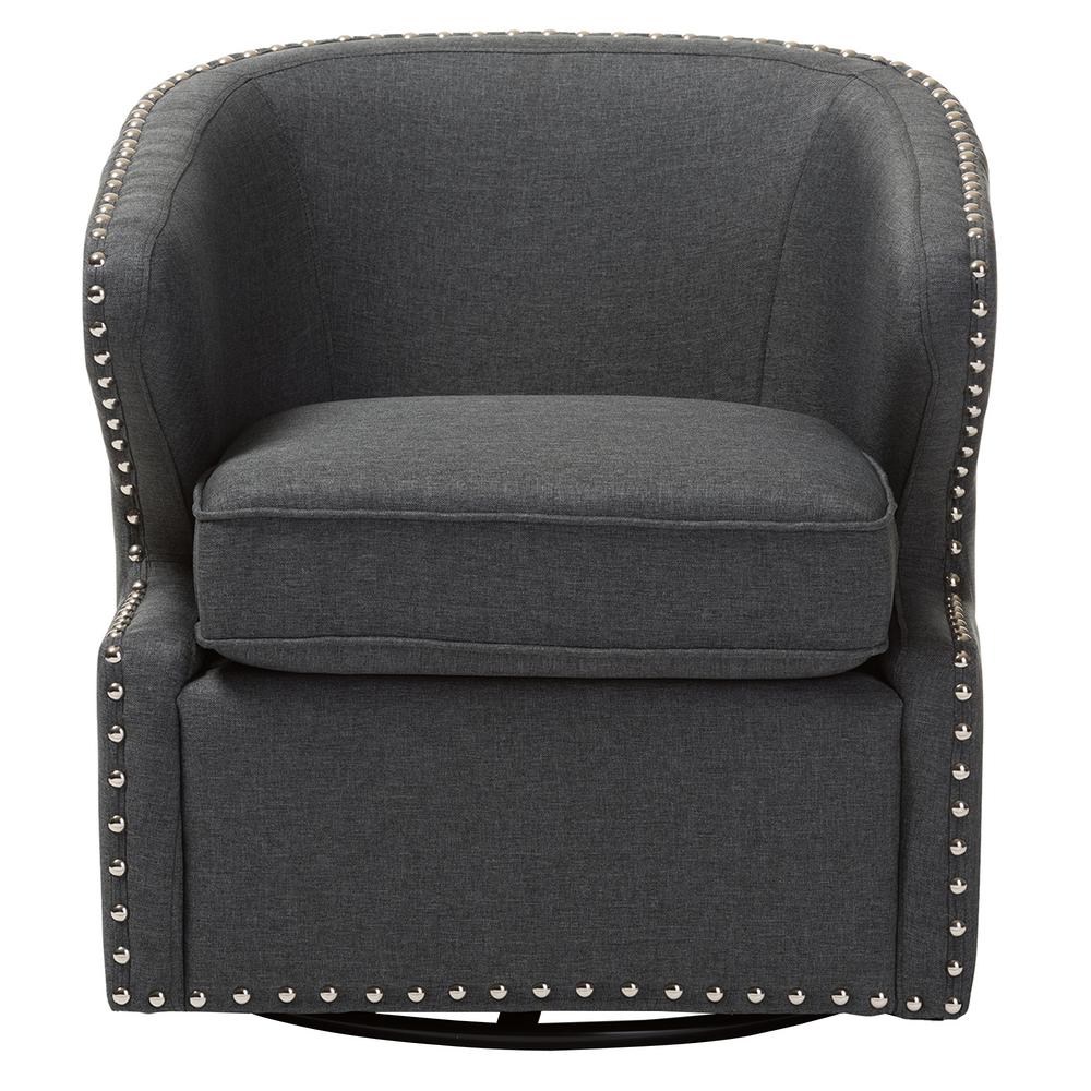 Silverwood Nelson Light Grey High Back Mid Century Modern Accent Chair