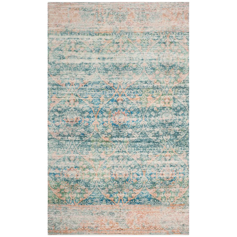 Safavieh Saffron Turquoise Peach 8 Ft X 10 Area Rug