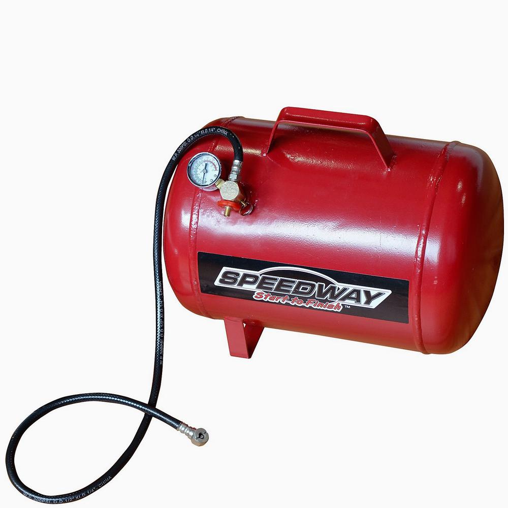 Portable Air Tank 5 Gal. Manual Pressure Relief Valve W/ BuiltIn Carry