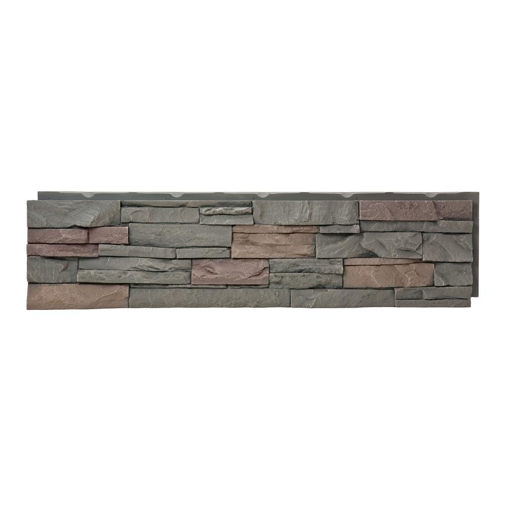 GenStone Stacked Stone Keystone 12 in. x 42 in. Faux Stone Siding Panel ...