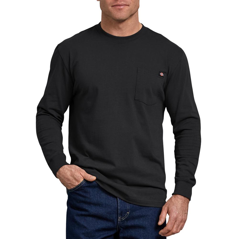 black crew neck shirt