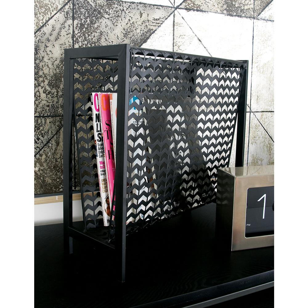 Home Decorators Collection Soren Steel/Wood Wall Mounted Magazine Rack