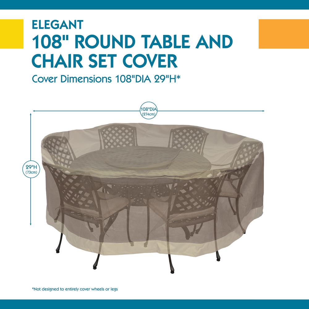 Duck Covers Elegant 108 In Round Patio Table With Chairs Cover Ltr108108 The Home Depot - 108 In Round Patio Table And Chair Set Cover Duck Covers Elegant 108 In Round Patio Table With Chairs Cover Ltr108108 The Home Depot - 108 In Round Patio Table And Chair Set Cover