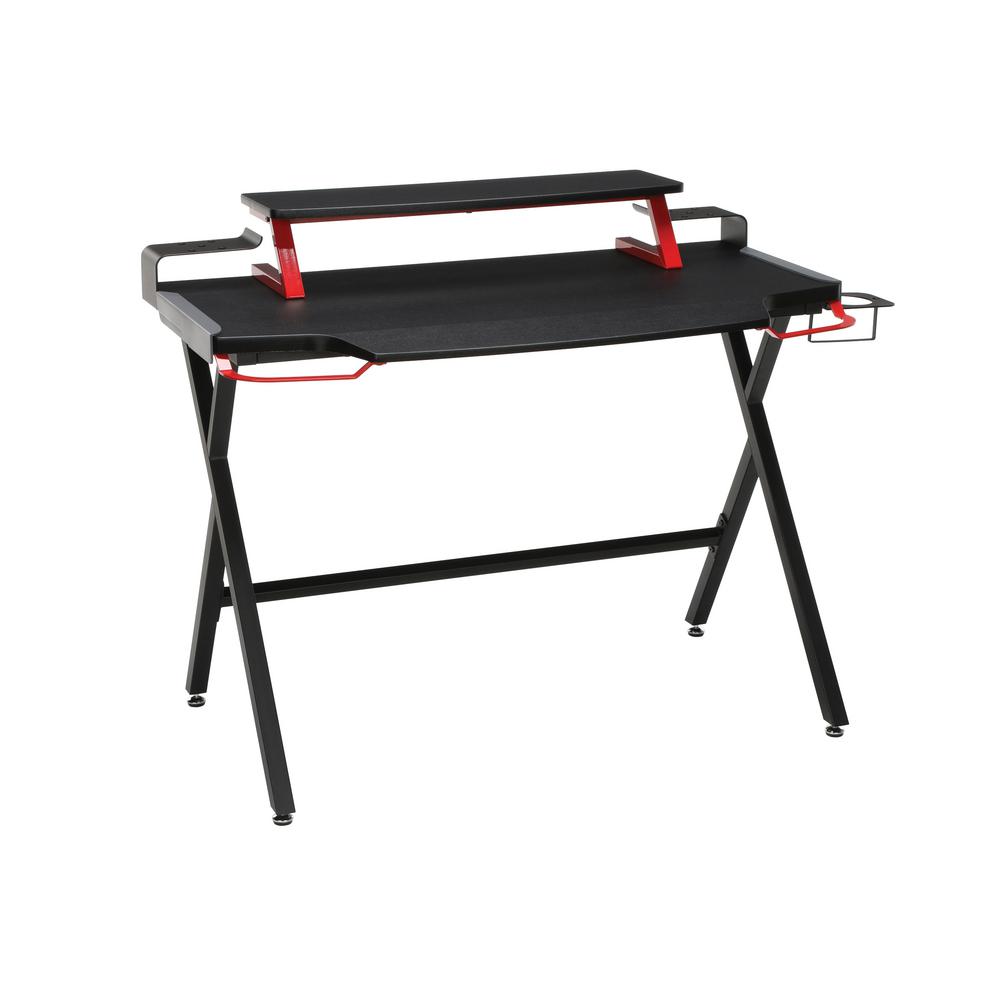 Unbranded 42 in. Rectangular Red Computer Desk with ShelfRSP1000RED The Home Depot